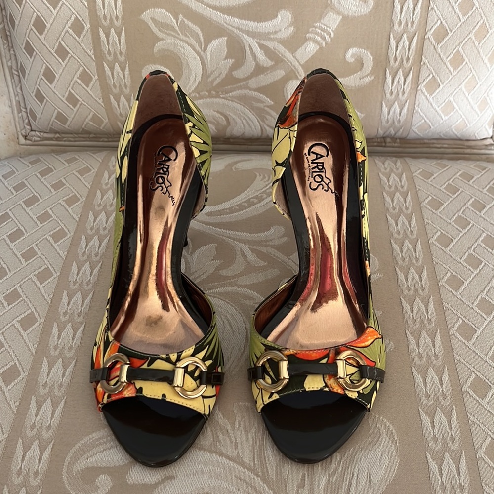 Carlos By Carlos Santana Roulette Heels 6 1/2M Made in Brazil Leather Sole - Picture 4 of 7